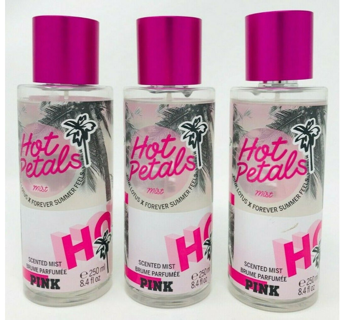 Victoria's Secret Pink Hot Petals Fragrance Body Mist (250 ml)  Парфюмированный спрей для тела